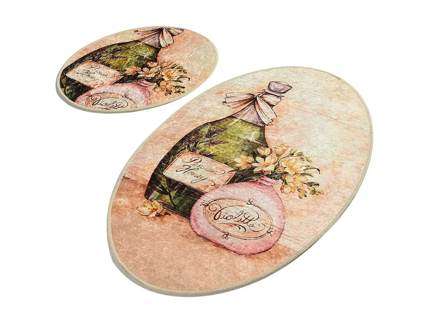 Alfombra de baño Set (2 piezas) Violeta Oval multicolor
