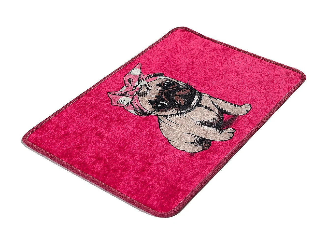 Alfombra de baño Pink Pug DJT multicolor