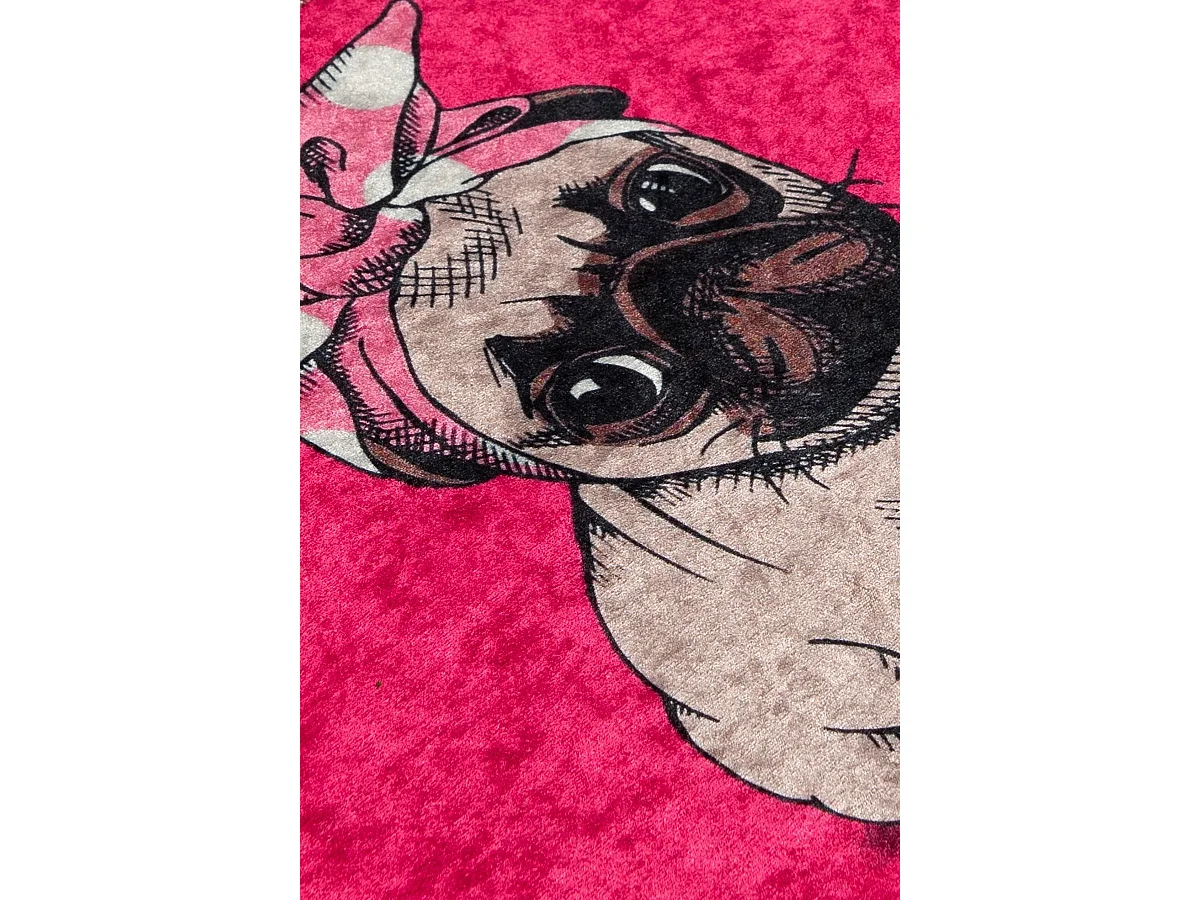 Alfombra de baño Pink Pug DJT multicolor