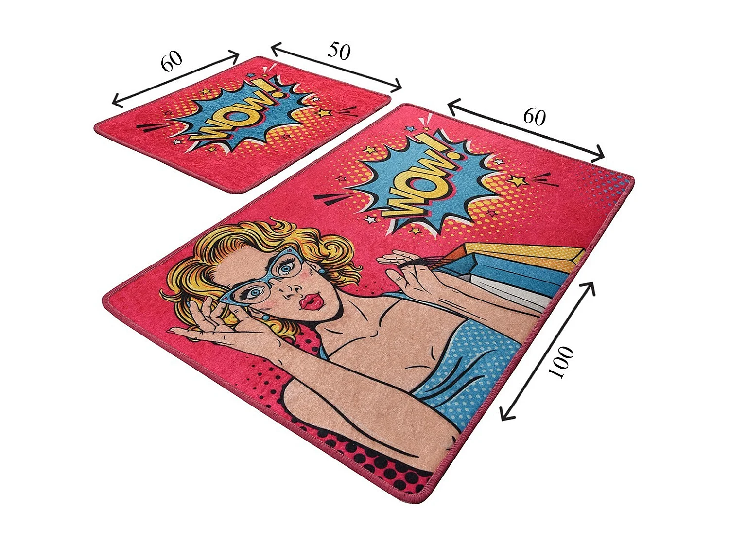 Alfombra de baño Set (2 piezas) Pop Art multicolor