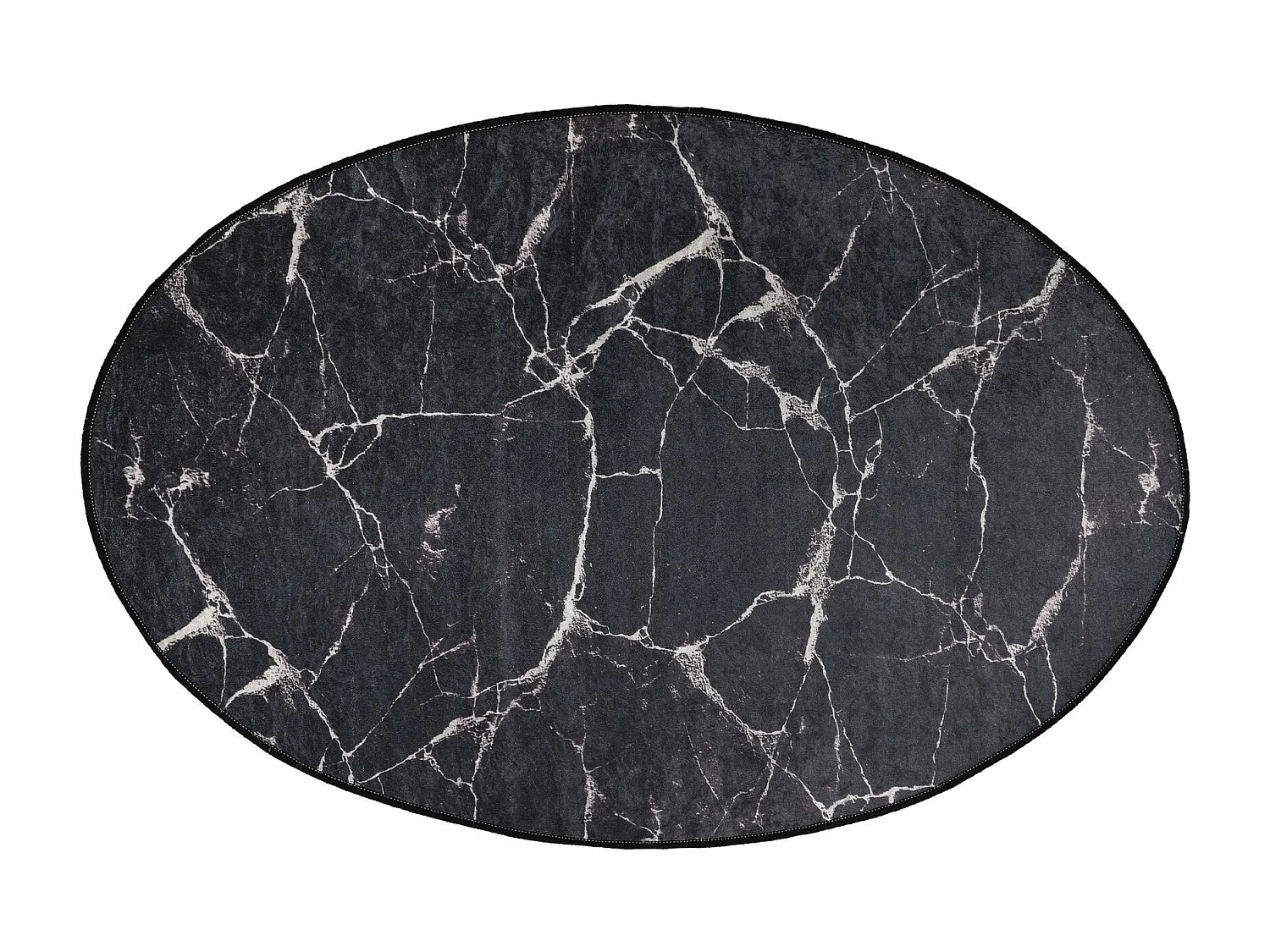 Alfombra de baño Marble DJT  negro azul marino blanco