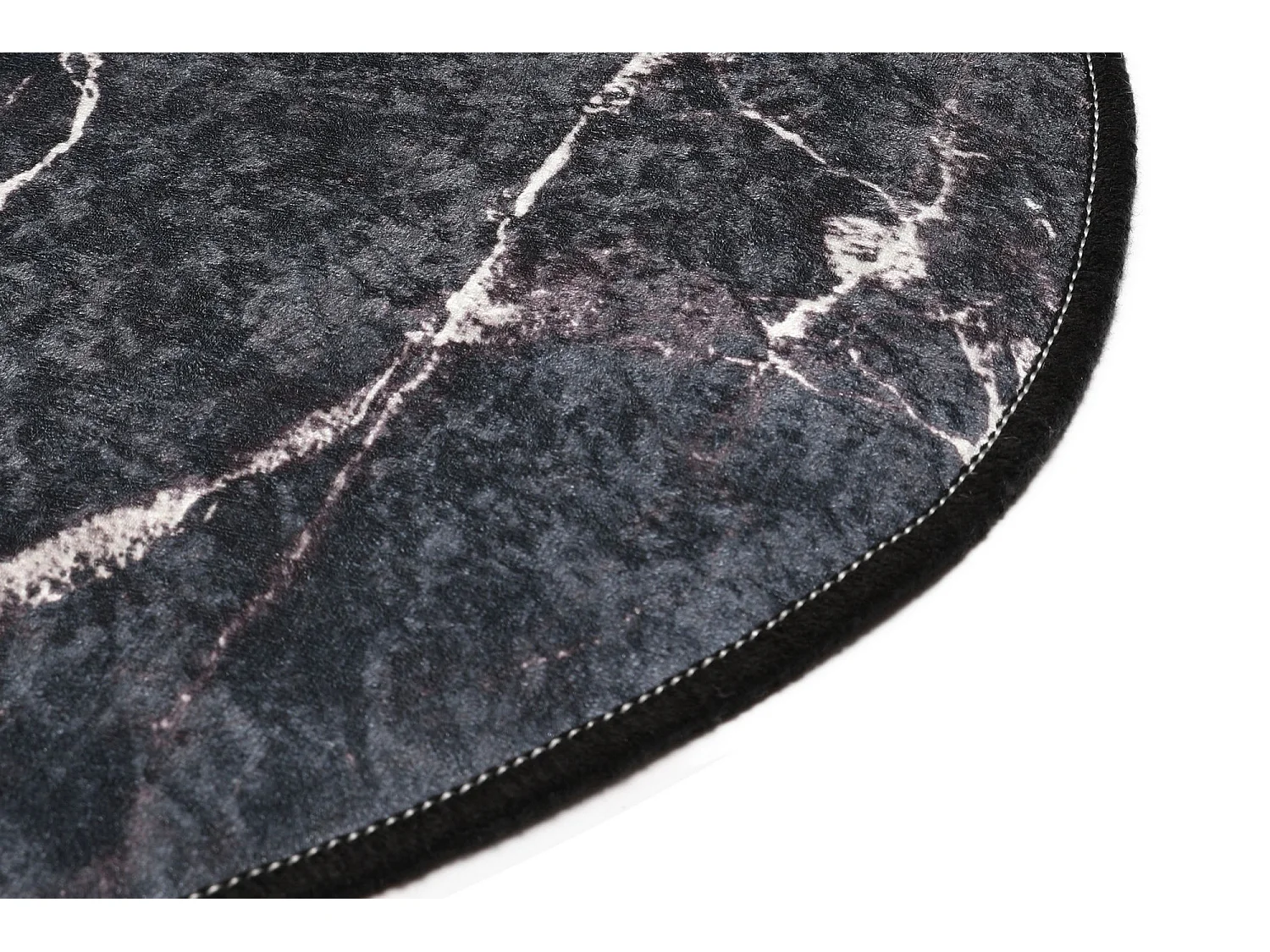 Alfombra de baño Marble DJT  negro azul marino blanco