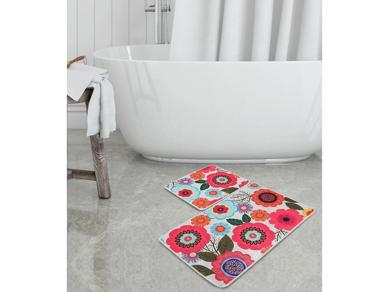 Alfombra de baño Set (2 piezas) Galvin multicolor