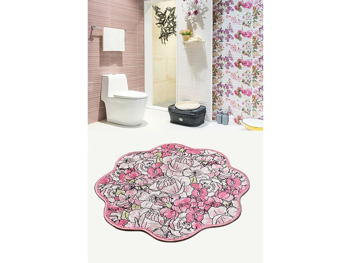 Alfombra de baño Rosa Shape (200 cm)  multicolor