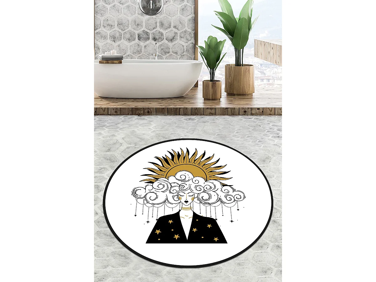 Alfombra de baño Afitab Circle Djt 80 multicolor