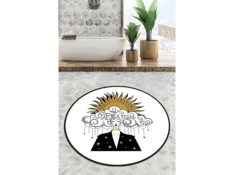 Alfombra de baño Afitab Circle Djt 80 multicolor