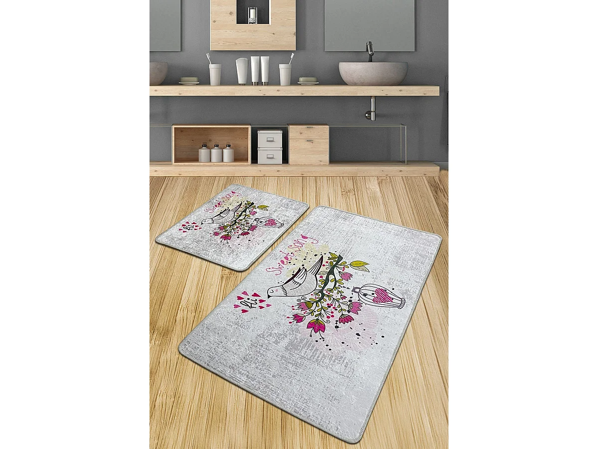 Alfombra de baño Set (2 piezas) Songs Djt multicolor