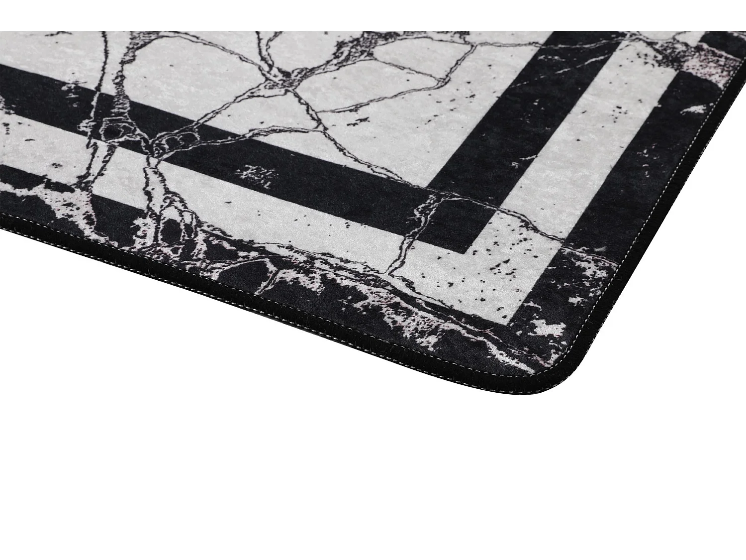 Alfombra de baño Set (2 piezas) Marmor  blanco negro