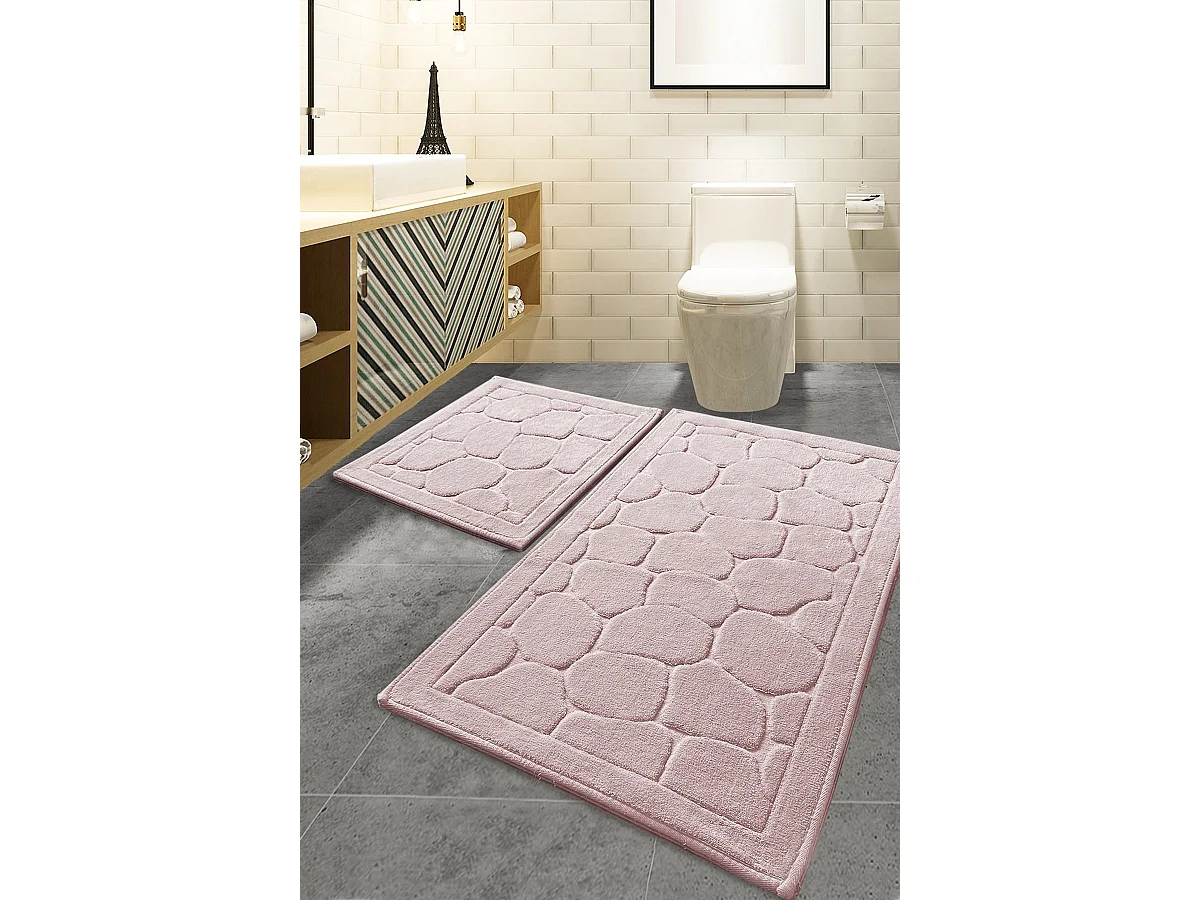 Alfombra de baño Set (2 piezas) Lino  multicolor
