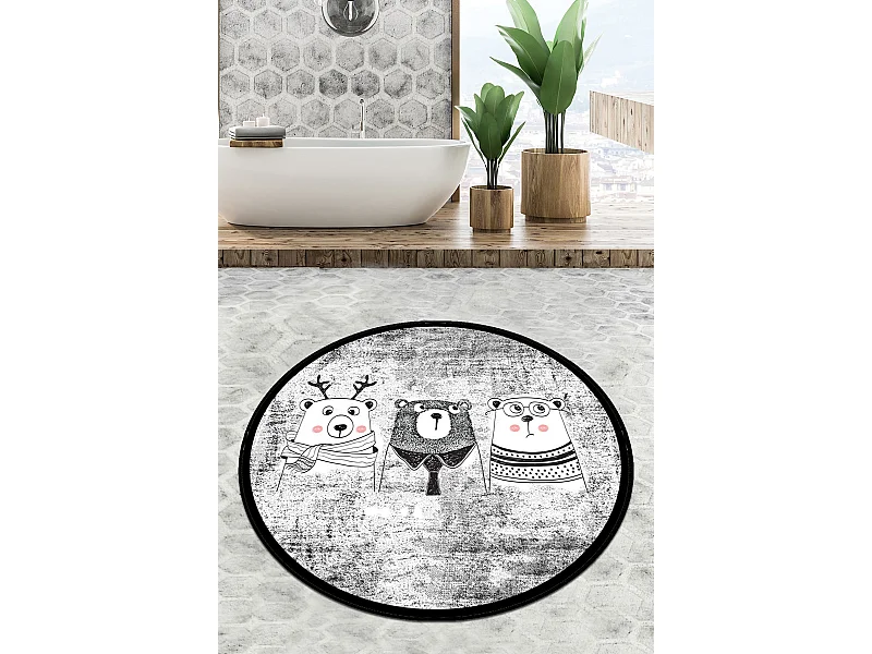 Alfombra de baño Three Bears Circle Djt 120 multicolor