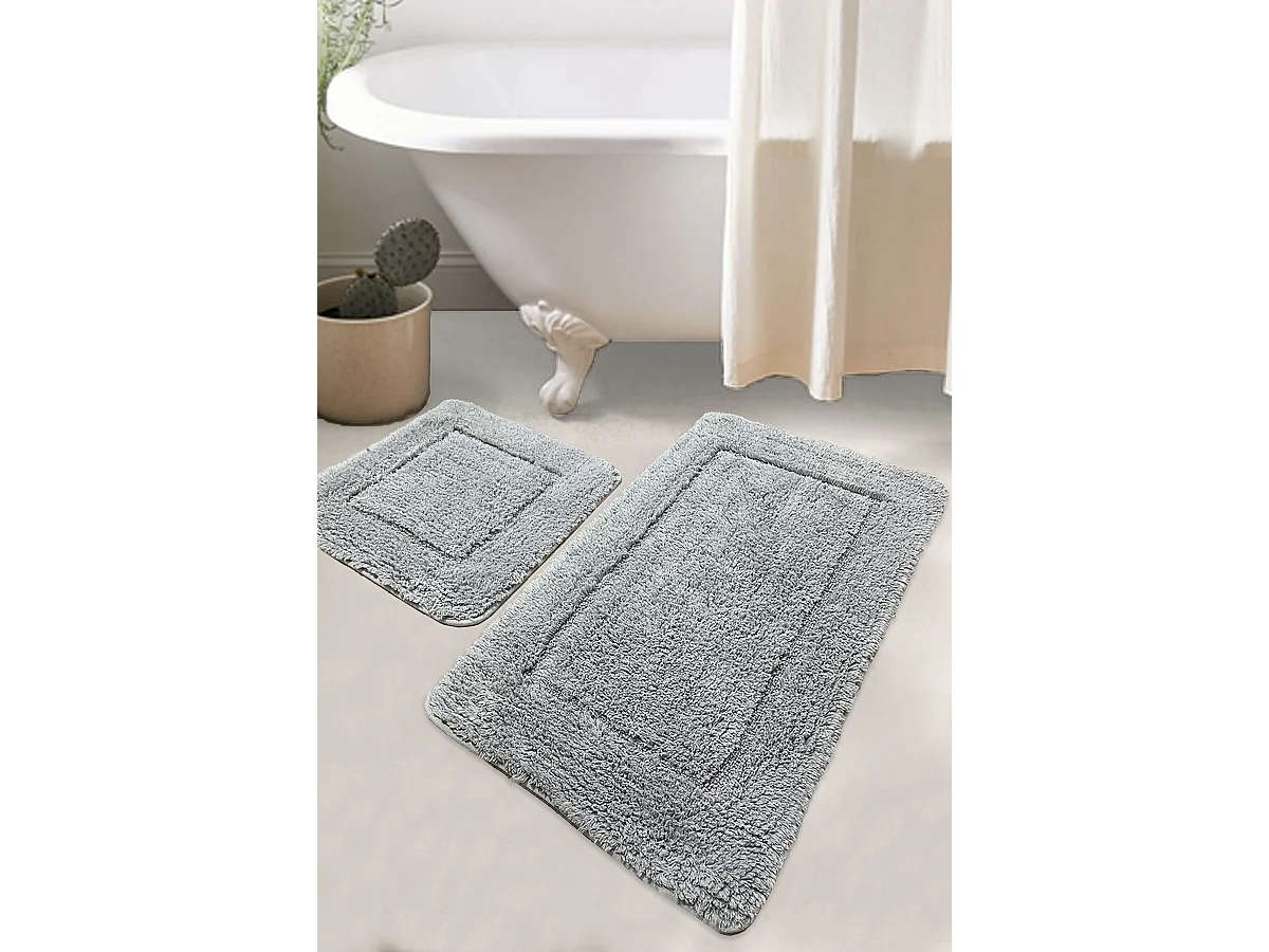 Alfombra de baño Set (2 piezas) Wolle  gris
