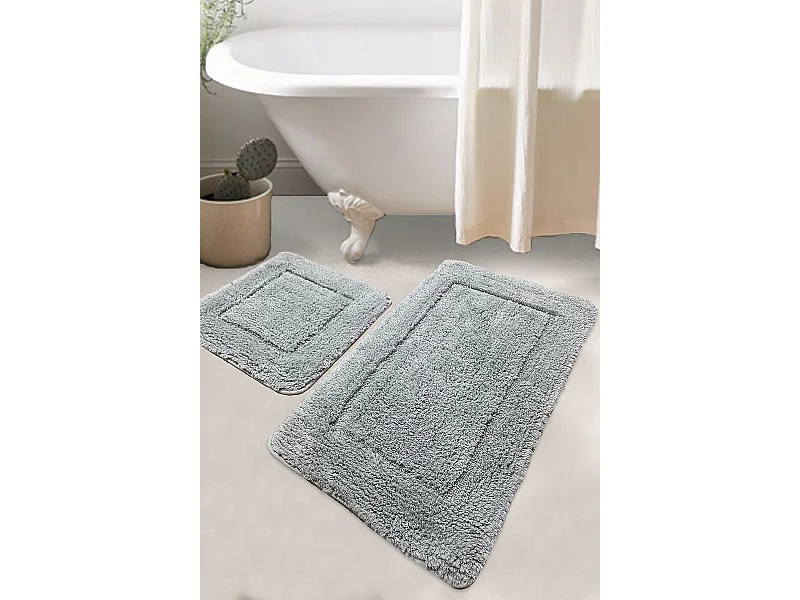 Alfombra de baño Set (2 piezas) Wolle  gris