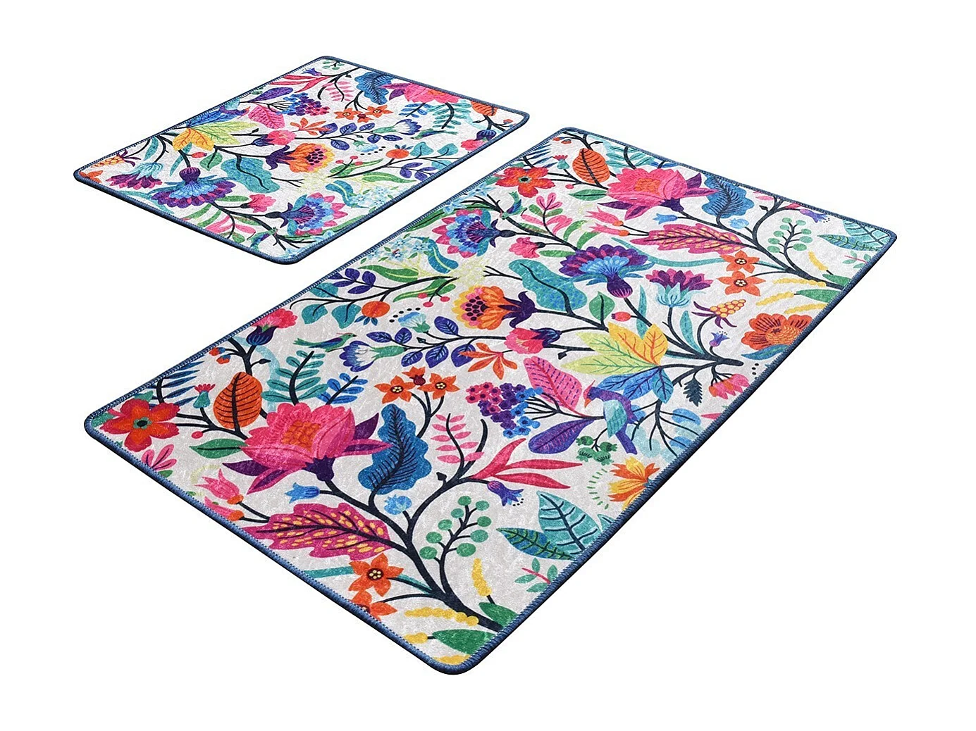 Set Teppiche Badezimmer rutschfest waschbar aus Polyester Pictura