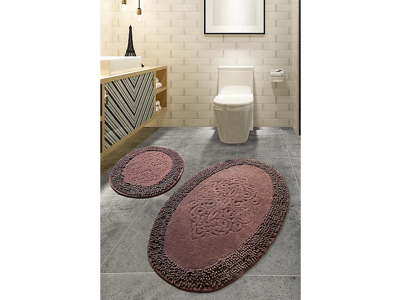 Alfombra de baño Set (2 piezas) Piante Oval  multicolor