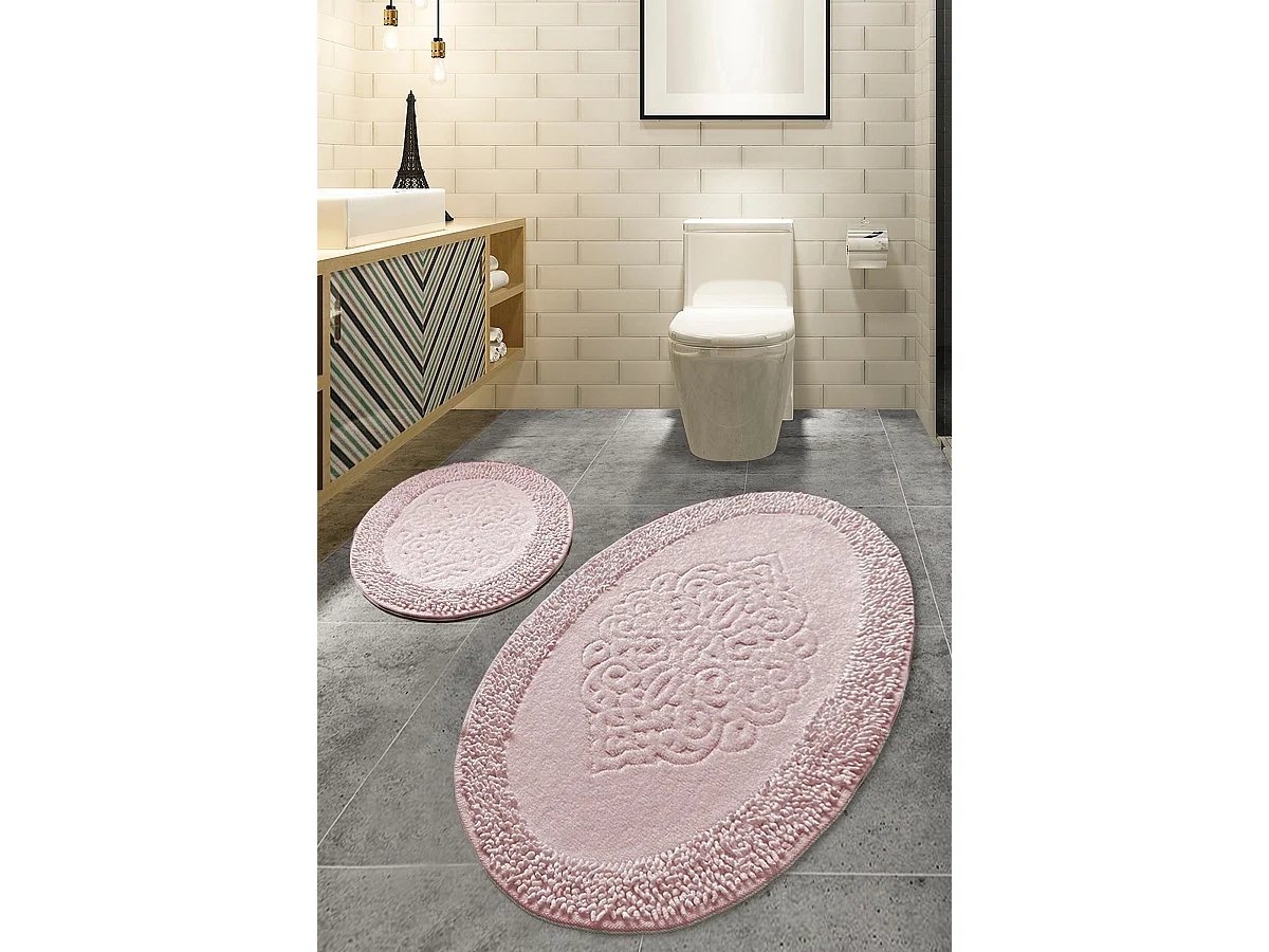 Alfombra de baño Set (2 piezas) Piante Oval  multicolor
