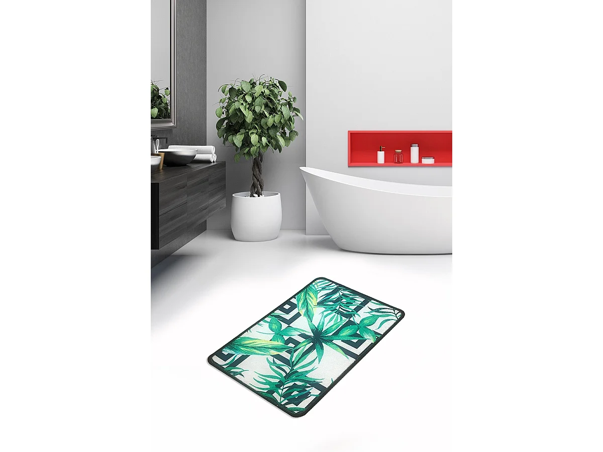 Alfombra de baño Botanic DJT multicolor