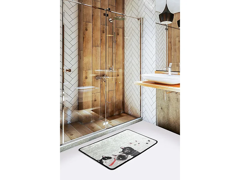 Alfombra de baño Angry Cats DJT multicolor