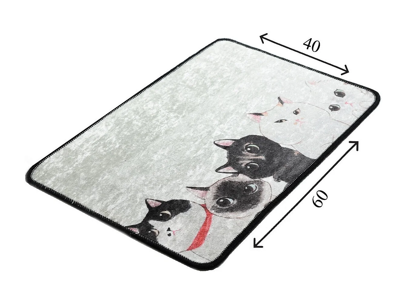 Alfombra de baño Angry Cats DJT multicolor