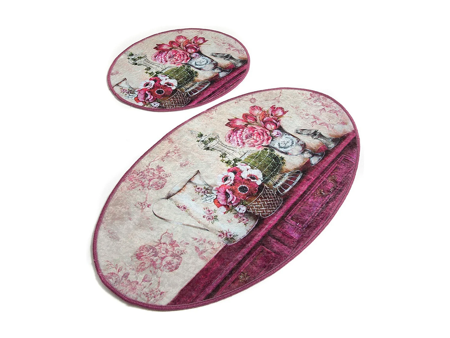 Alfombra de baño Set (2 piezas) Vintage DJT multicolor