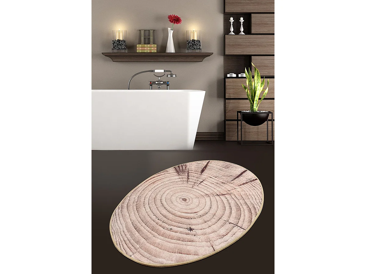 Alfombra de baño Wood Djt multicolor