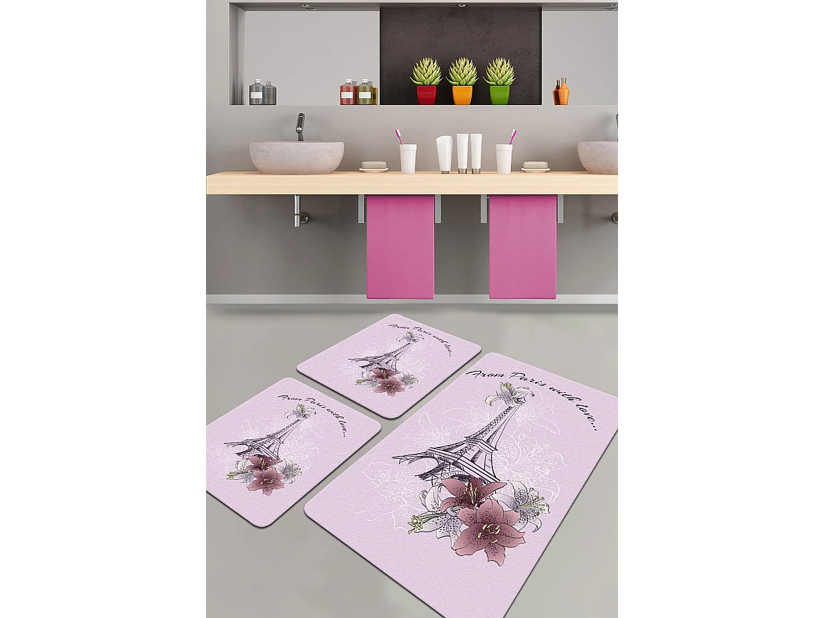 Alfombra de baño Set (3 piezas) From Paris multicolor