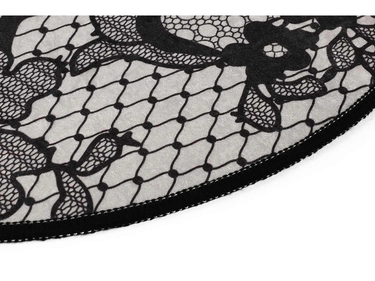 Alfombra de baño Lace DJT  gris blanco negro