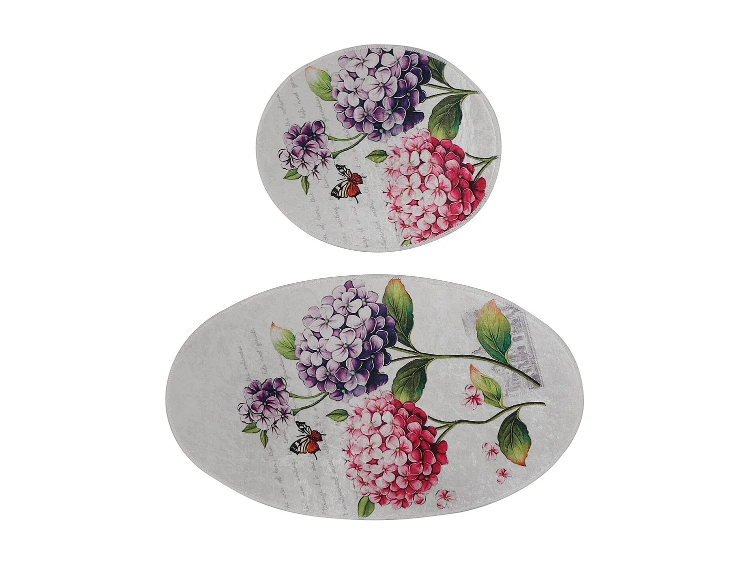 Set Badematten rutschfest waschbar aus Polyester Ortanca