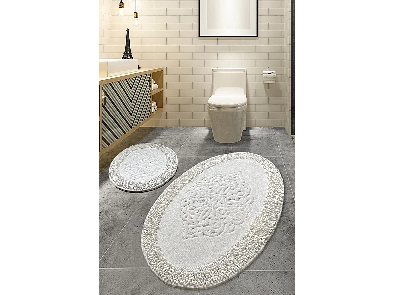 Alfombra de baño Set (2 piezas) Piante Oval  multicolor