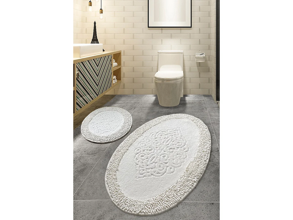 Alfombra de baño Set (2 piezas) Piante Oval  multicolor