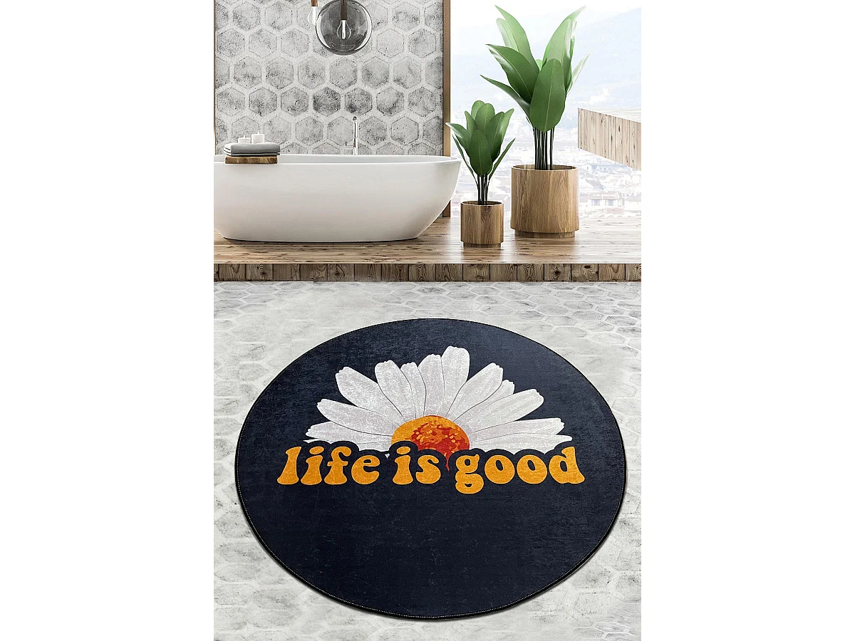 Alfombra de baño Life Is Good Djt (200 cm) multicolor