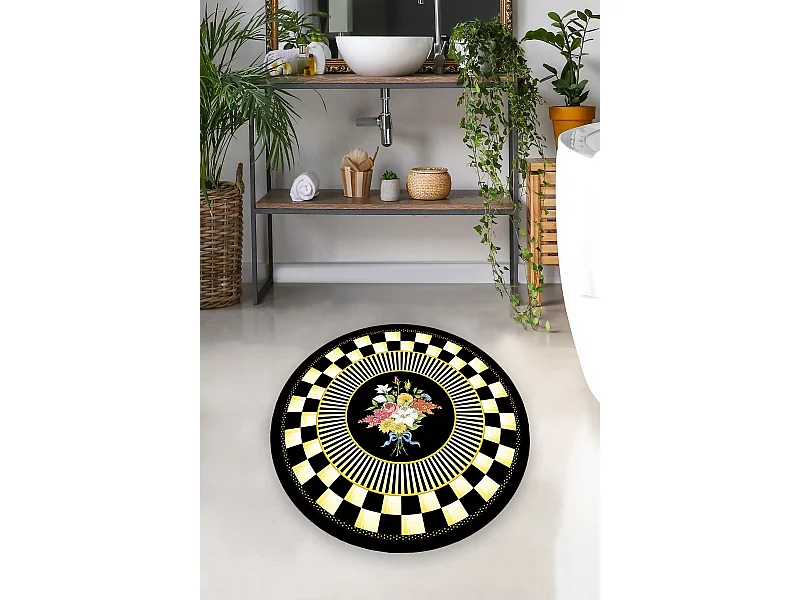 Alfombra de baño Quadratic 100 multicolor