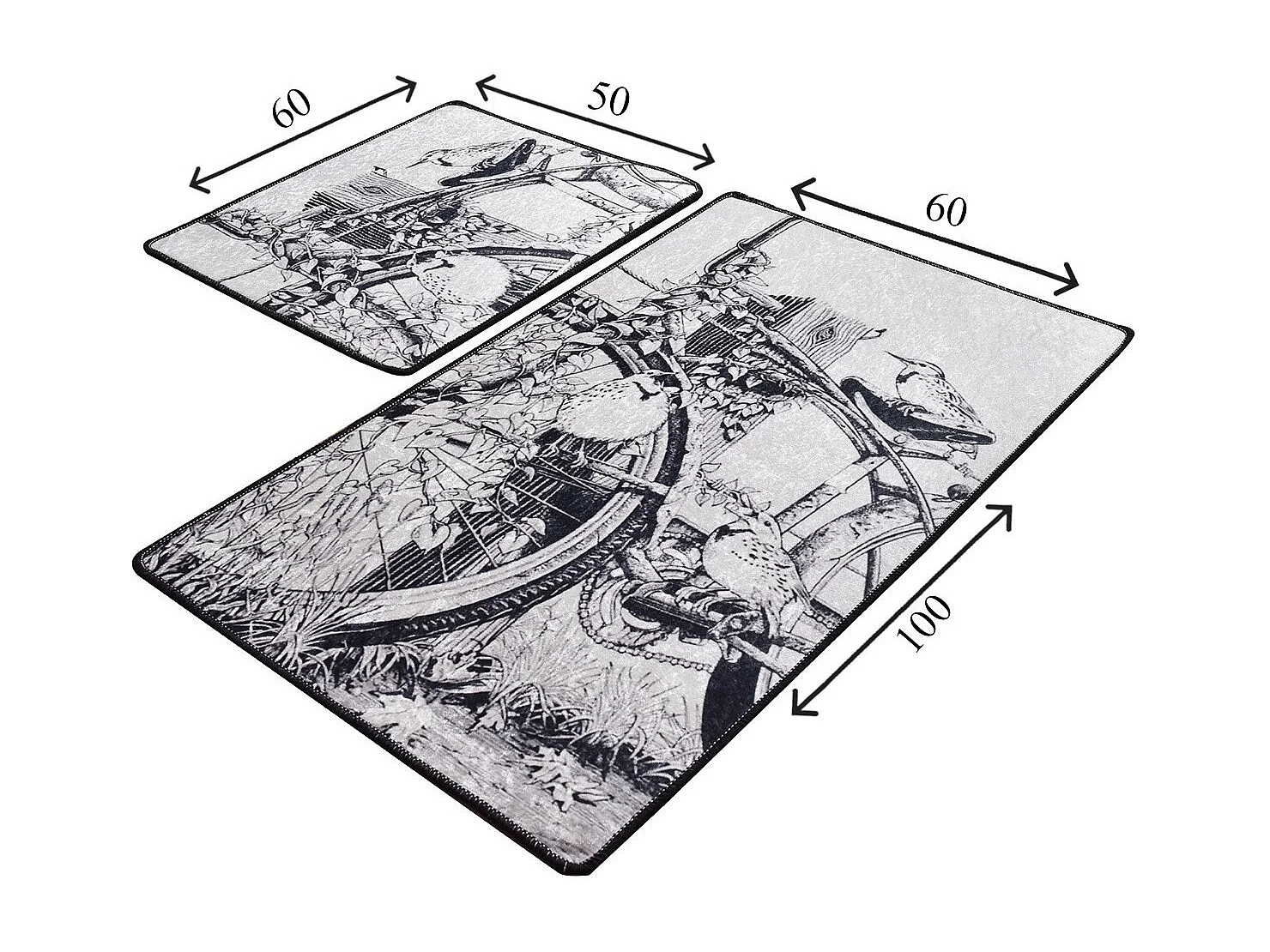 Alfombra de baño Set (2 piezas) Hand Draw multicolor