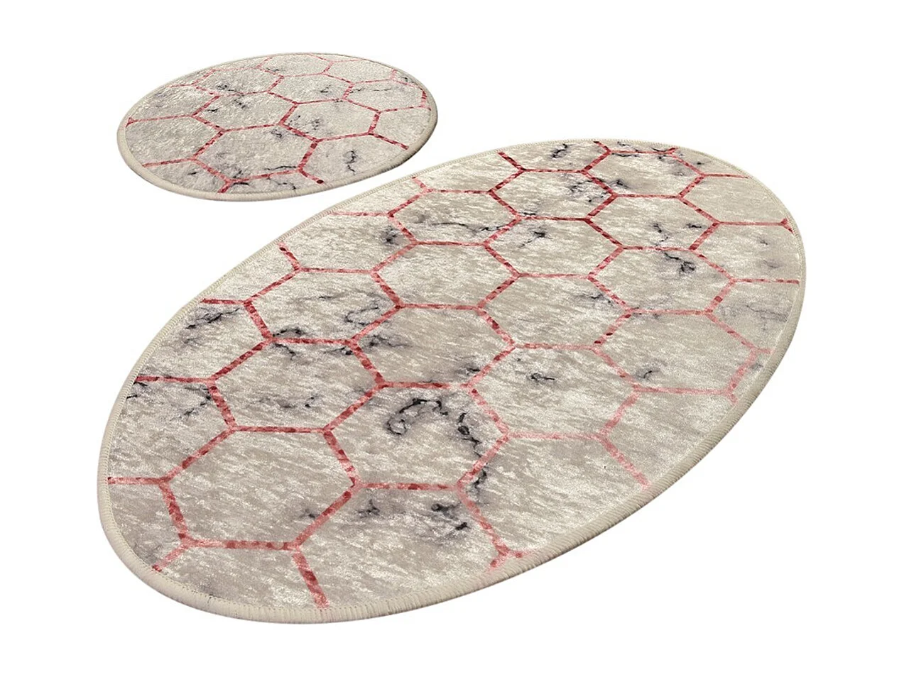 Alfombra de baño Set (2 piezas) Honeycomb multicolor