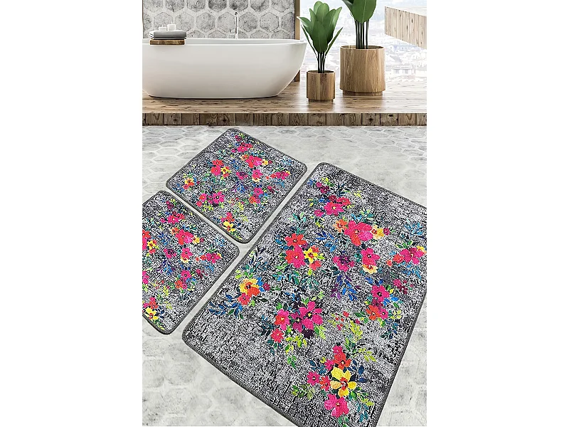 Alfombra de baño Set (3 piezas) Etova multicolor