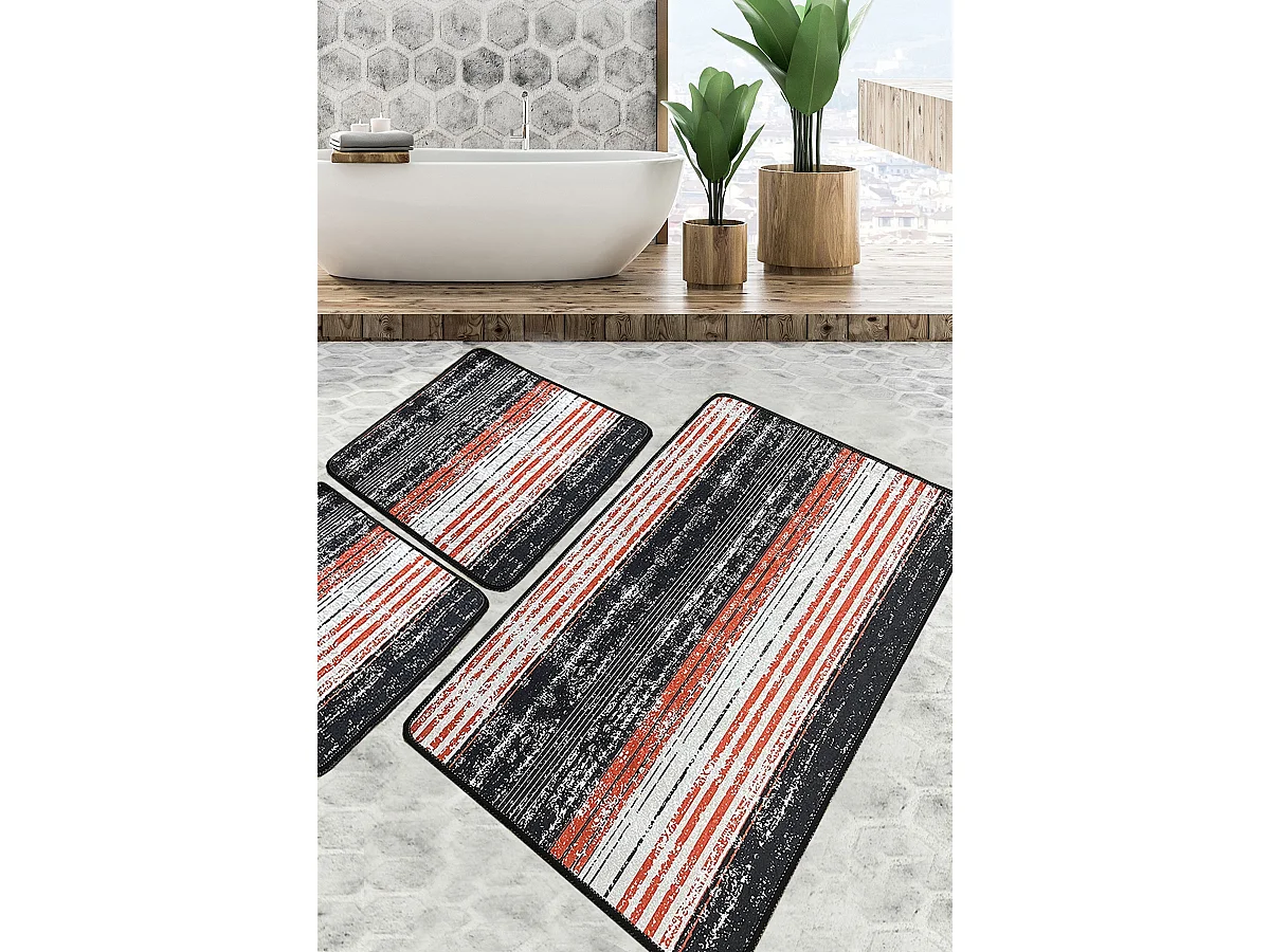Alfombra de baño Set (3 piezas) Flang multicolor