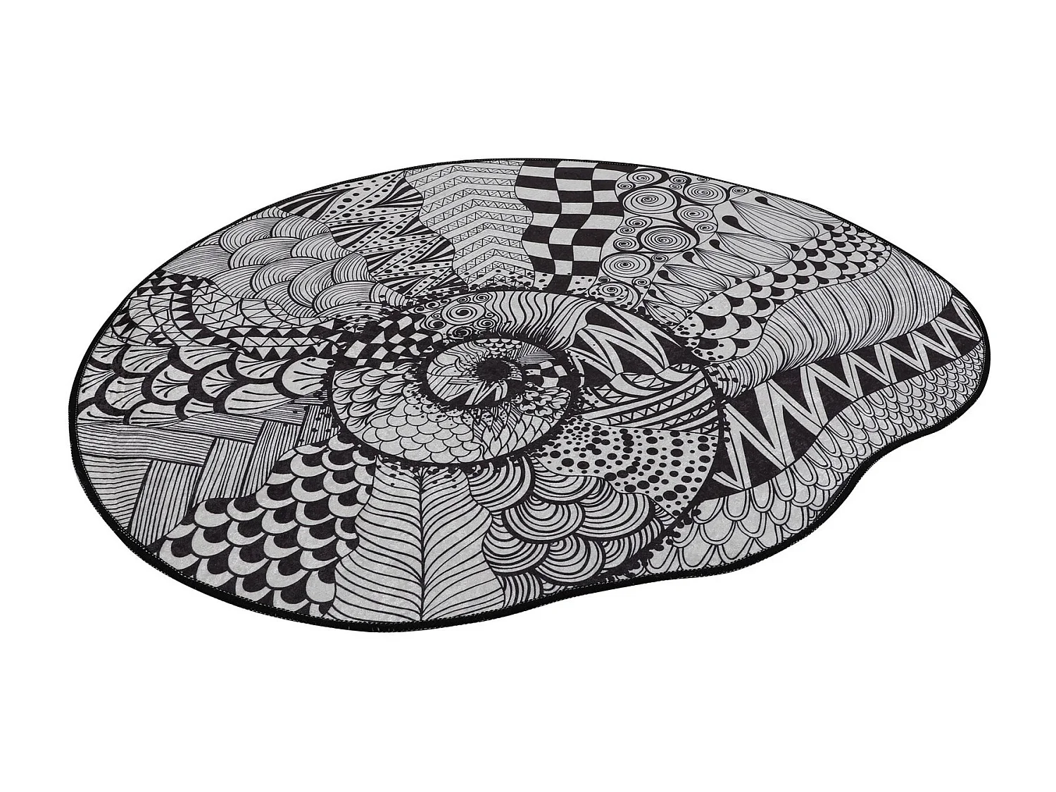 Alfombra de baño More 120 blanco negro