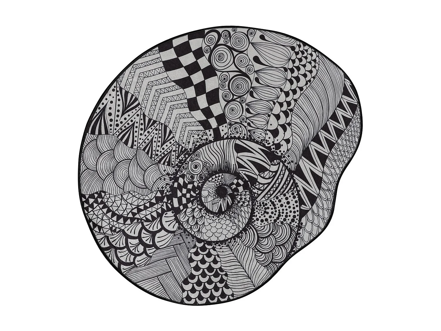 Alfombra de baño More 120 blanco negro