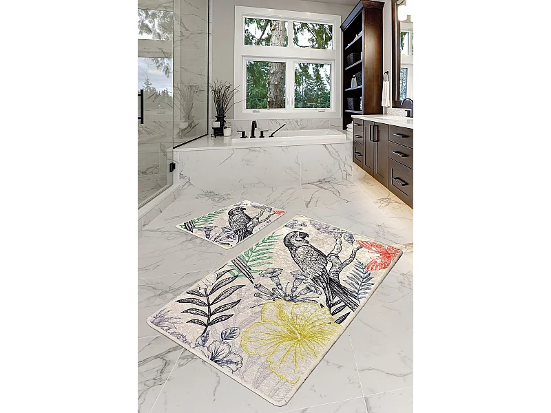 Alfombra de baño Set (2 piezas) Parrot multicolor