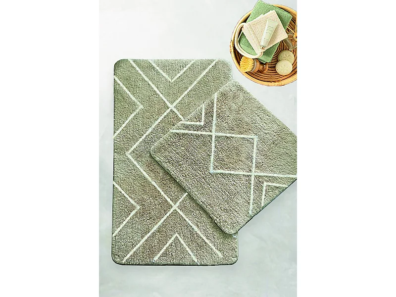 Alfombra de baño Set (2 piezas) Longan  piedra