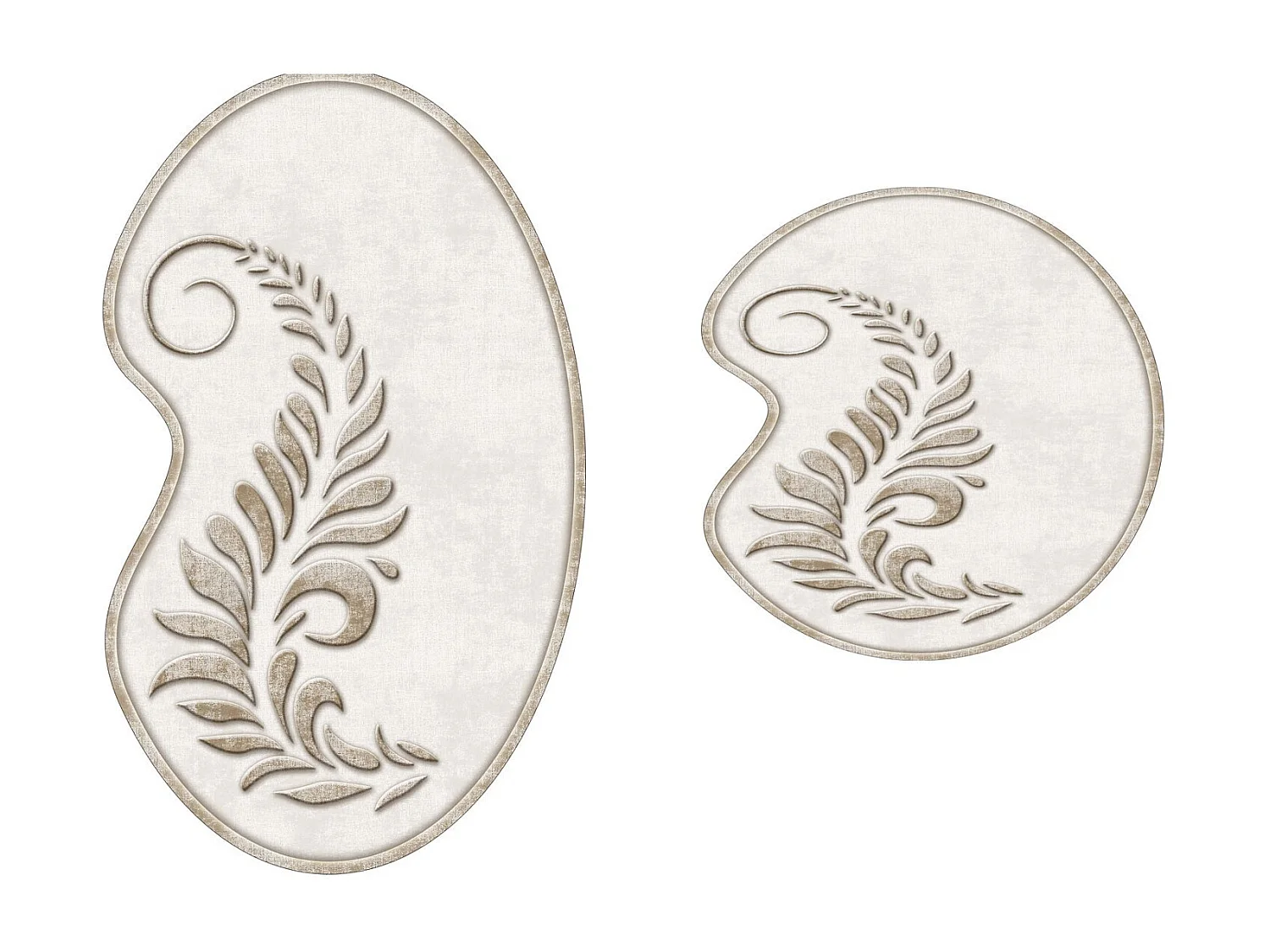 Alfombra de baño Set (2 piezas) 210FG41115KR crema