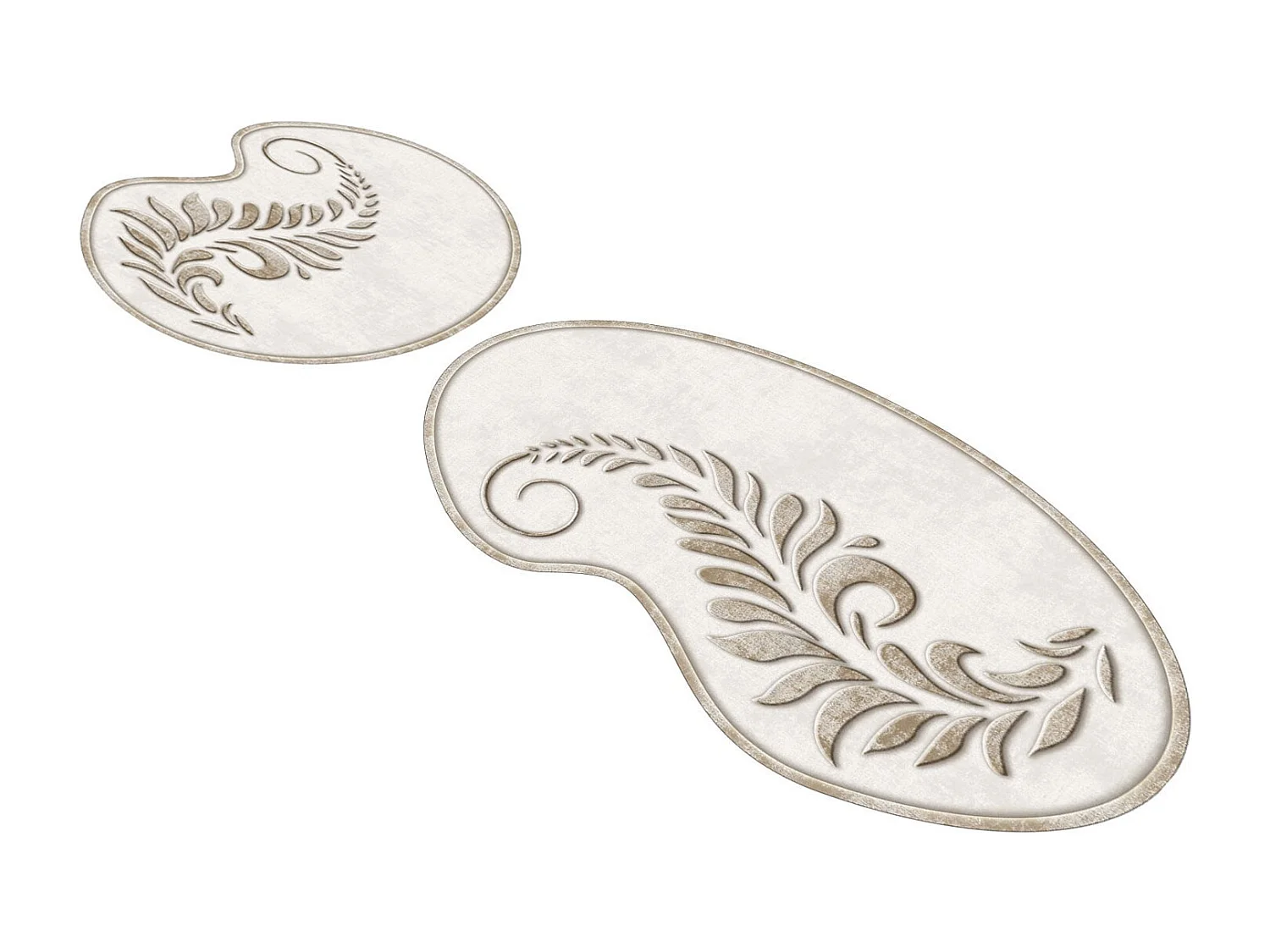 Alfombra de baño Set (2 piezas) 210FG41115KR crema