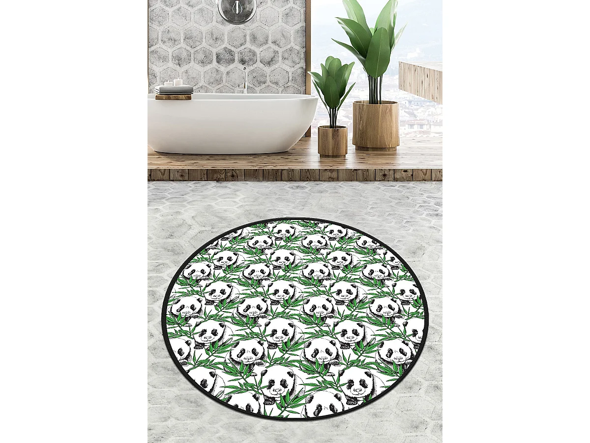Alfombra de baño Green Panda Circle Djt 160 multicolor