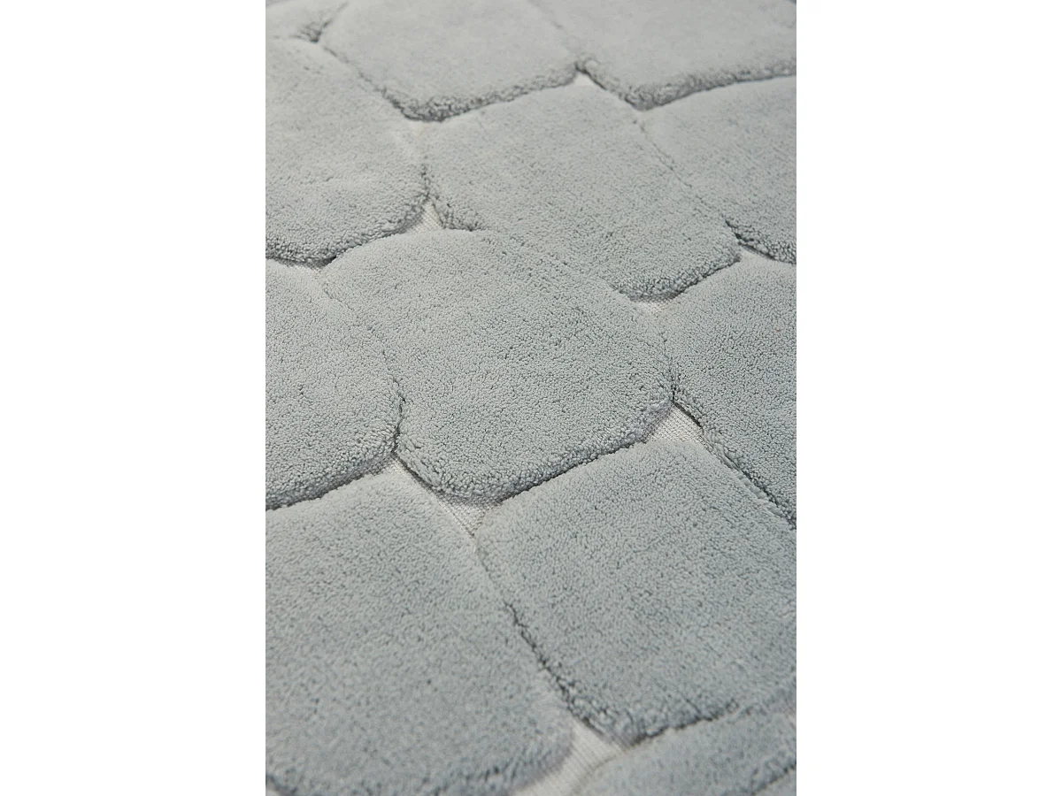 Set Badematten aus rutschfestem Baumwoll-Parma - Grau
