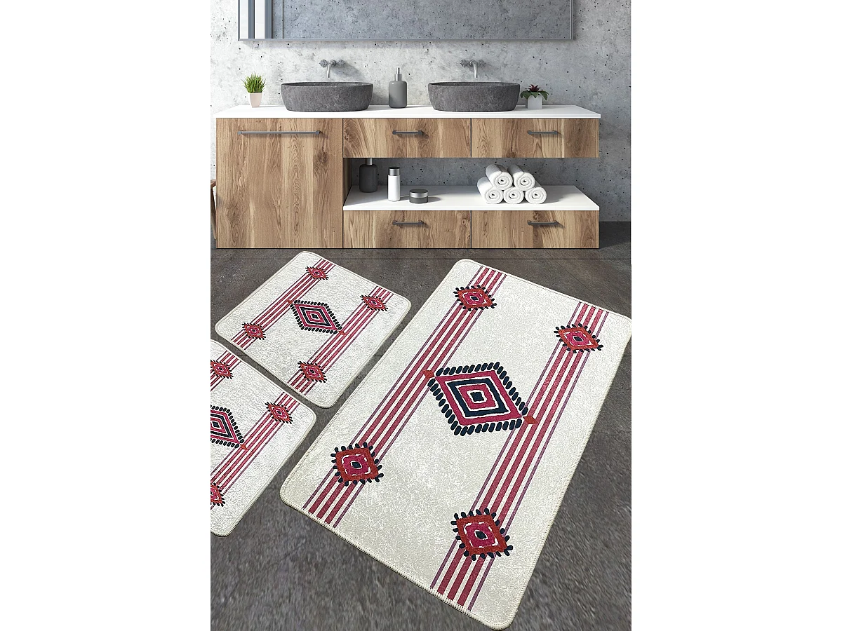 Alfombra de baño Set (3 piezas) Meore multicolor