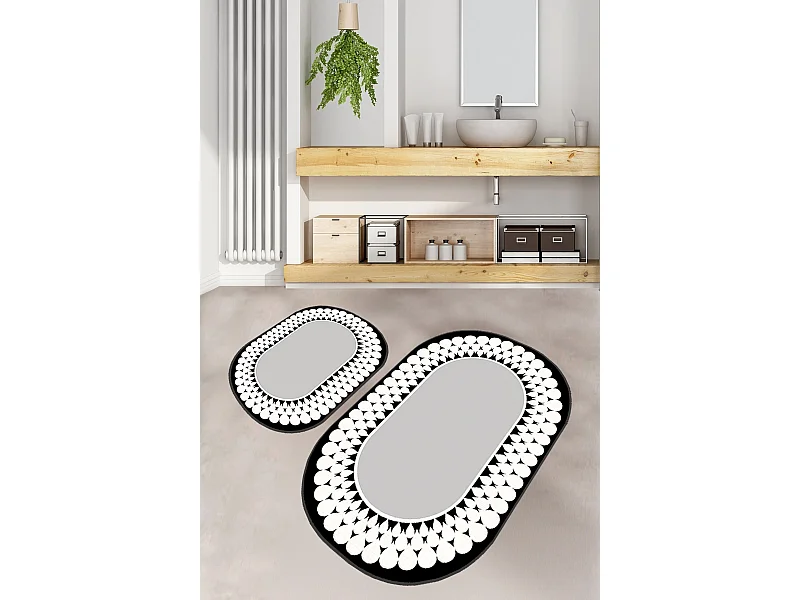 Alfombra de baño Set (2 piezas) Balloch multicolor