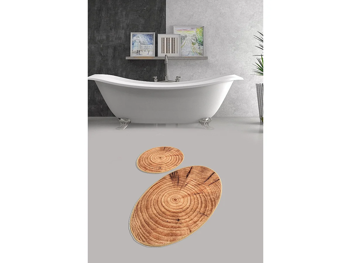 Alfombra de baño Set (2 piezas) Wood DJT multicolor