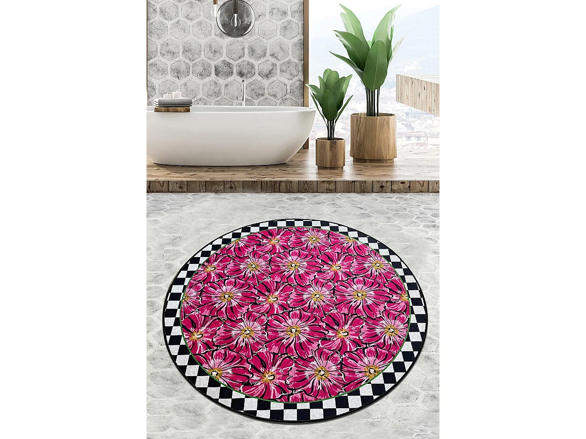 Alfombra de baño Habena Djt (120 cm) multicolor