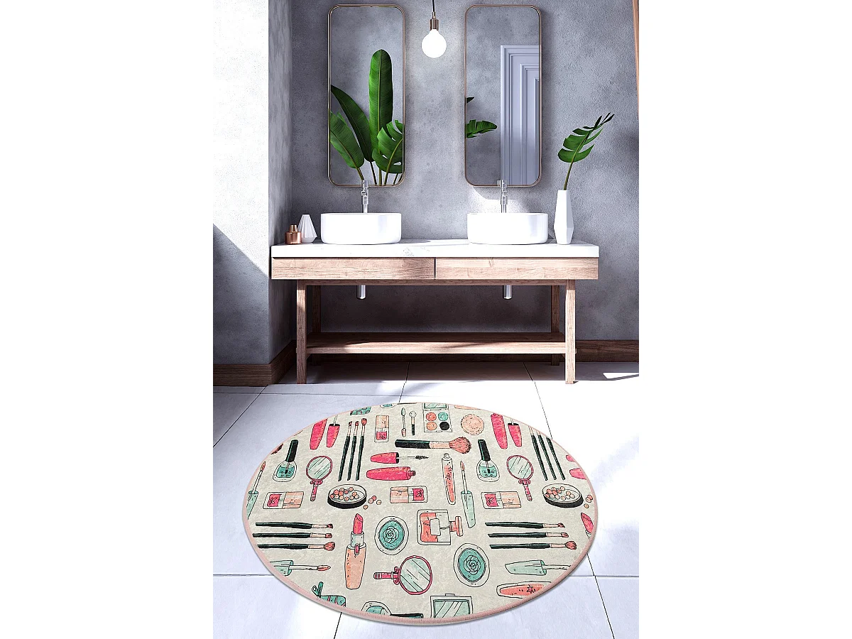 Alfombra de baño Makeup DJT multicolor