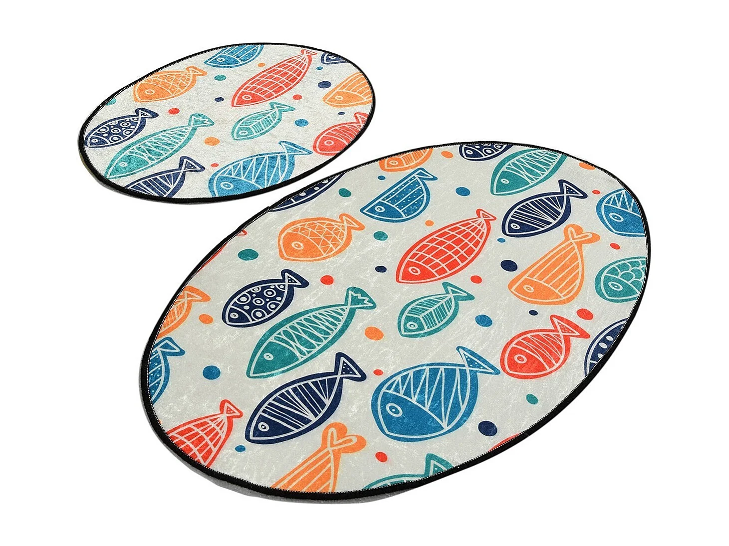 Alfombra de baño Set (2 piezas) Fish DJT  multicolor