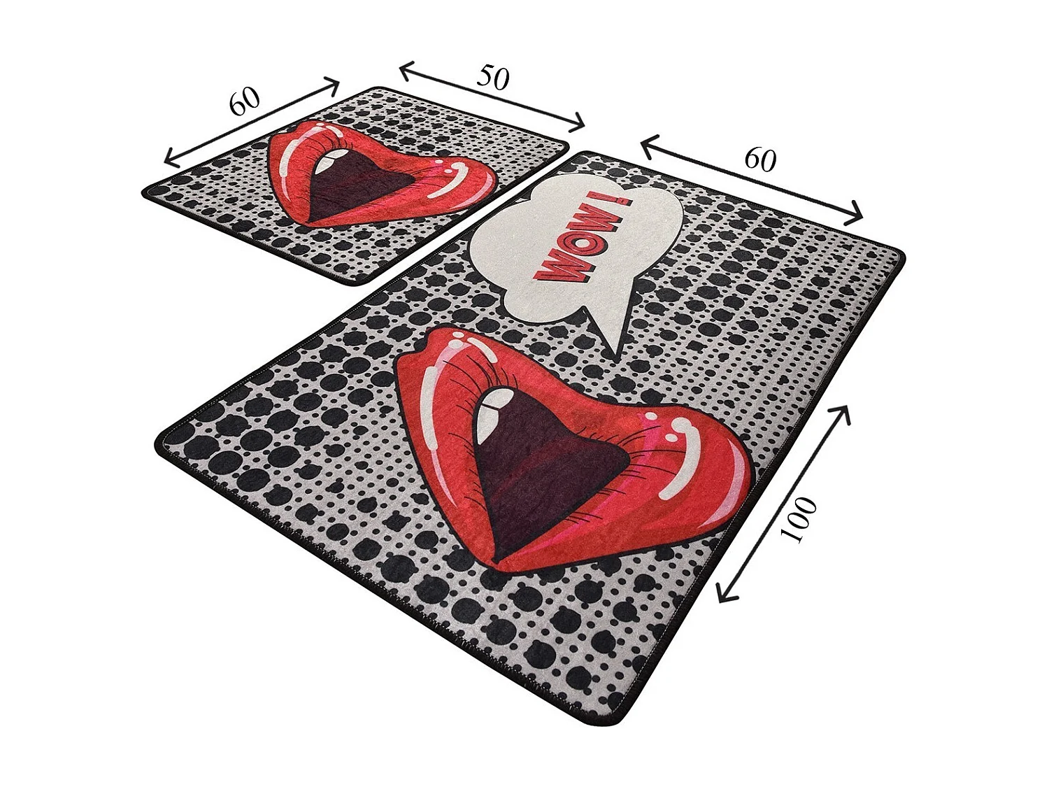 Alfombra de baño Set (2 piezas) Kiss multicolor